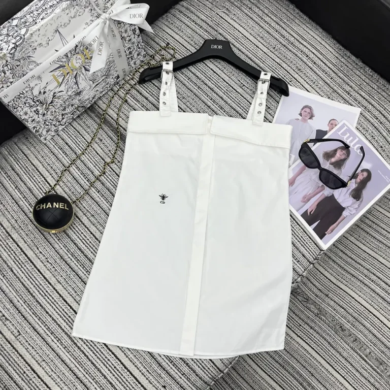 Dior Women Blouse White Cotton Poplin 521B87A3356_X0100