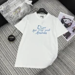 Dior Men DIOR AND HYLTON NEL T-Shirt Relaxed Fit White Cotton Jersey