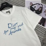 Dior Men DIOR AND HYLTON NEL T-Shirt Relaxed Fit White Cotton Jersey