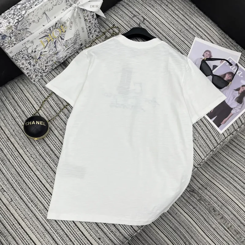 Dior Men DIOR AND HYLTON NEL T-Shirt Relaxed Fit White Cotton Jersey