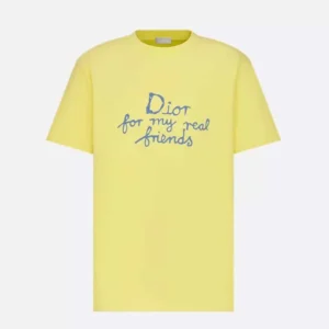 DIOR AND HYLTON NEL T-Shirt Relaxed Fit Yellow Cotton Jersey