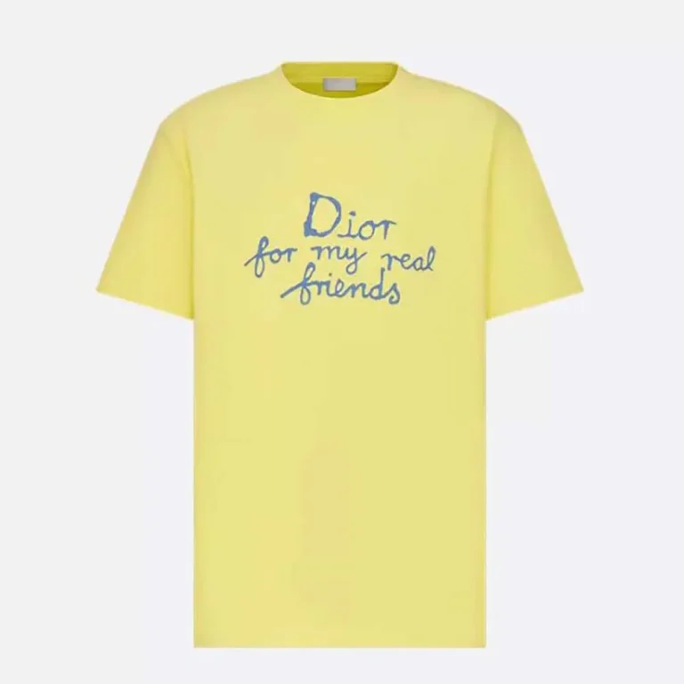 DIOR AND HYLTON NEL T-Shirt Relaxed Fit Yellow Cotton Jersey