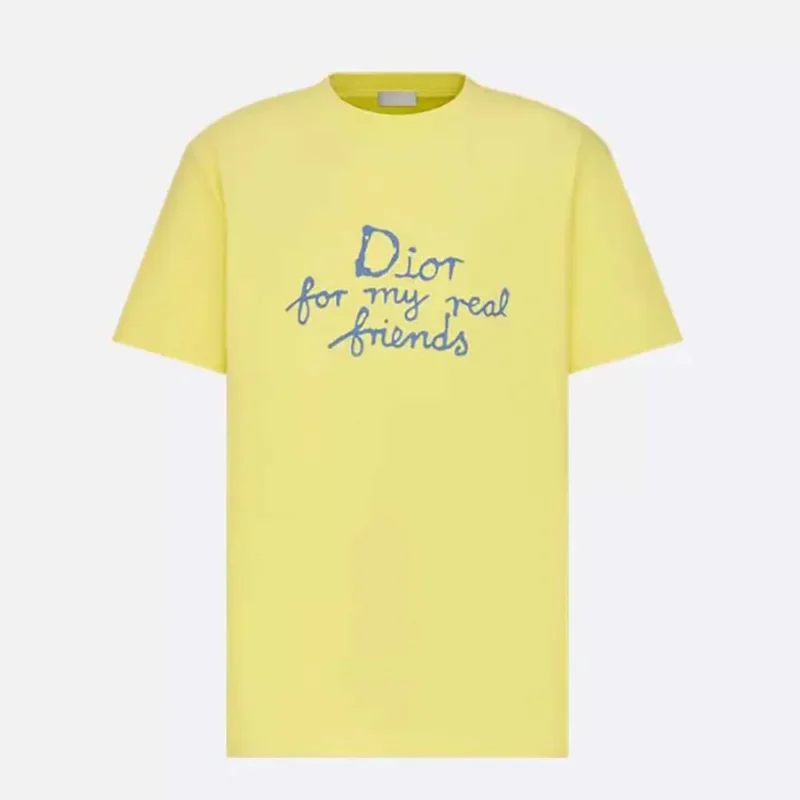 DIOR AND HYLTON NEL T-Shirt Relaxed Fit Yellow Cotton Jersey