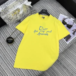 DIOR AND HYLTON NEL T-Shirt Relaxed Fit Yellow Cotton Jersey