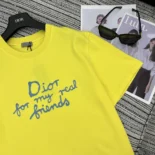 DIOR AND HYLTON NEL T-Shirt Relaxed Fit Yellow Cotton Jersey