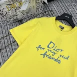 DIOR AND HYLTON NEL T-Shirt Relaxed Fit Yellow Cotton Jersey