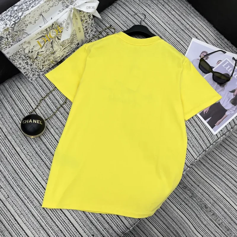 DIOR AND HYLTON NEL T-Shirt Relaxed Fit Yellow Cotton Jersey