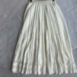 Dior Women Flared Mid-Length Skirt Ecru Dior Chardons Cotton-Blend Lace