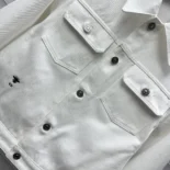 Jacket Ecru Cotton Denim with Gold-Tone Dior Astral Motif