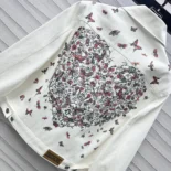 Jacket Ecru Cotton Denim with Gold-Tone Dior Astral Motif