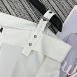 Dior Women Shirtdress White Lightweight Cotton and Silk Poplin