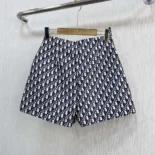 Dior Women Skort Blue Jacquard Technical Taffeta with Dior Oblique Motif