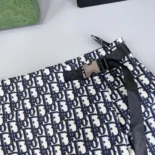 Dior Women Skort Blue Jacquard Technical Taffeta with Dior Oblique Motif
