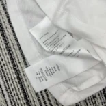 Dior Men T-Shirt White Cotton and Linen Jersey with Gray Christian Dior Papillon Motif