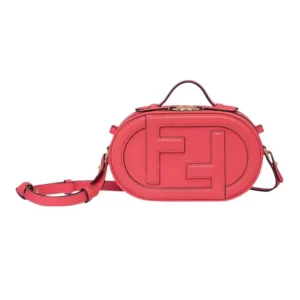 Fendi Women O Lock Mini Camera Case Pink Leather Mini Bag