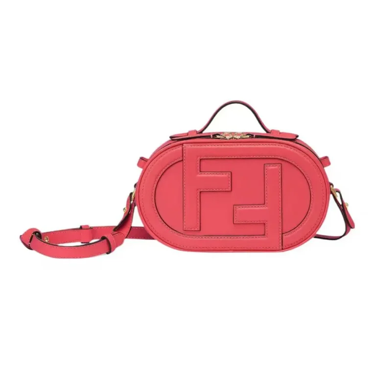 Fendi Women O Lock Mini Camera Case Pink Leather Mini Bag
