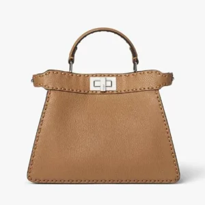Fendi Women Peekaboo Iseeu Small Coffee-coloured Selleria Bag