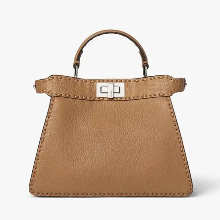 Fendi Women Peekaboo Iseeu Small Coffee-coloured Selleria Bag