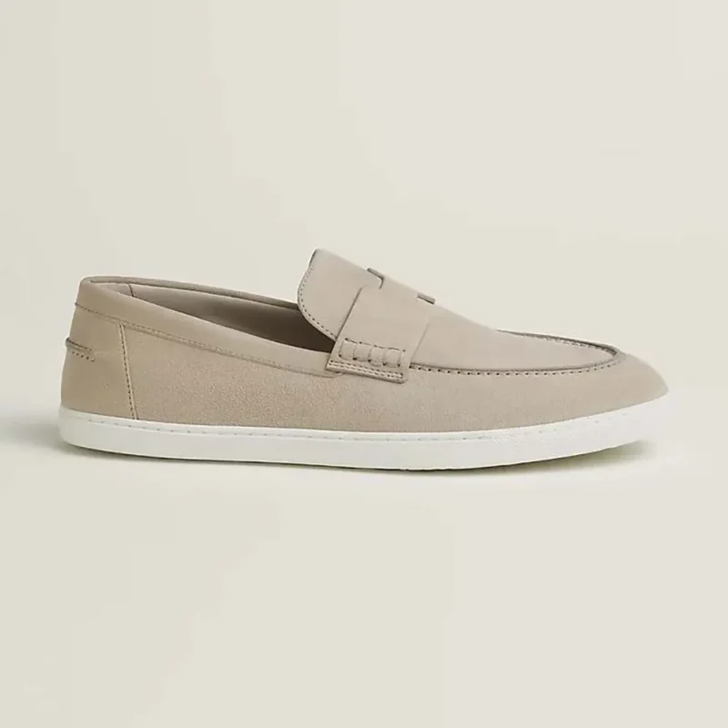 Hermes Men Job Loafer Beige Lambskin Insole and Lining