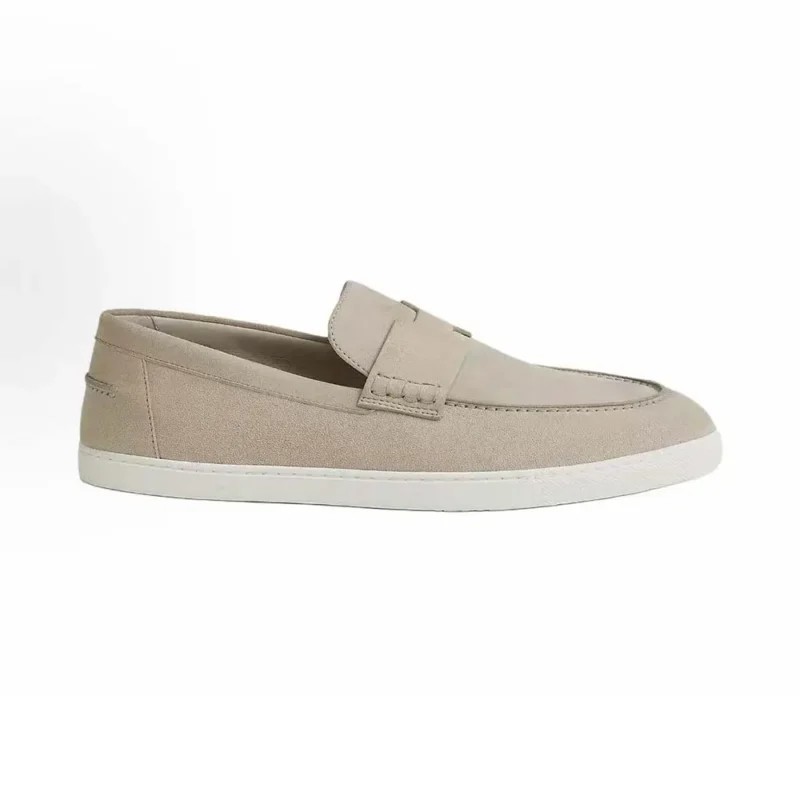 Hermes Men Job Loafer Beige Lambskin Insole and Lining