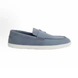 Hermes Men Job Loafer Blue Lambskin Insole and Lining