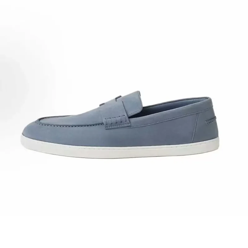 Hermes Men Job Loafer Blue Lambskin Insole and Lining