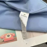 Loewe Women Blue Cotton Blend Cropped Shirt