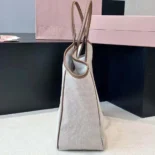 Miu Miu Women IVY Canvas and Leather Tote Bag 5BG286ACRN