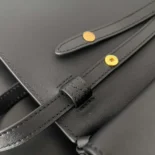 Balenciaga Women Bel Air Clutch On Strap Small in Black Smooth Calfskin