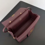 Balenciaga Women Bel Air Clutch On Strap Small in Dark Burgundy