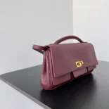 Balenciaga Women Bel Air Clutch On Strap Small in Dark Burgundy