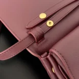 Balenciaga Women Bel Air Clutch On Strap Small in Dark Burgundy