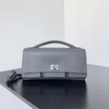 Balenciaga Women Bel Air Clutch On Strap Small in Grey