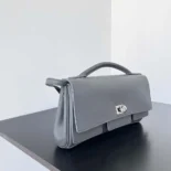 Balenciaga Women Bel Air Clutch On Strap Small in Grey