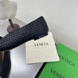Bottega Veneta Women Sofia Ballerina in Padded Intreccio Leather-Black