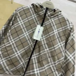Burberry Men Cropped Reversible Check Hooded Jacket 81058501