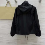 Burberry Women Knight Stamp Nylon Jacket-Black 81136471