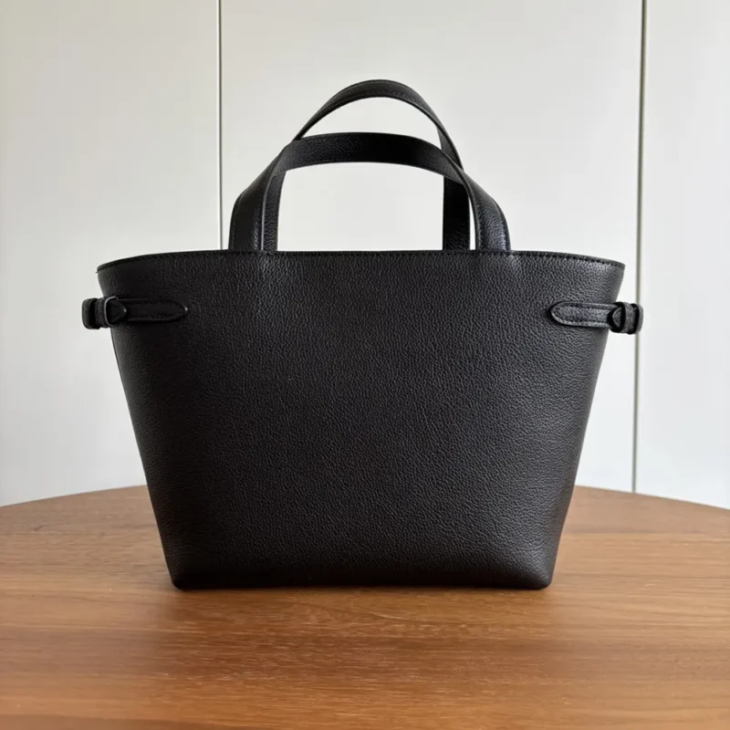 Celine Unisex Mini Cabas Anais Cuir Triomphe in Grained Calfskin-Black 118613ENY