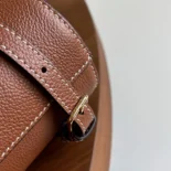 Celine Unisex Mini Cabas Anais Cuir Triomphe in Grained Calfskin-Brown 118613ENY