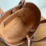 Celine Unisex Mini Cabas Anais Cuir Triomphe in Grained Calfskin-Brown 118613ENY