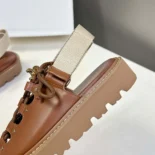 Celine Women Billie Chunky Sandal in Calfskin and Textile