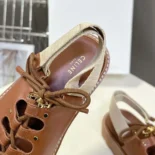 Celine Women Billie Chunky Sandal in Calfskin and Textile