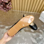 Celine Women Les Ballerines Celine Double Strap in Lambskin