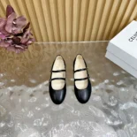 Celine Women Les Ballerines Celine Double Strap in Lambskin