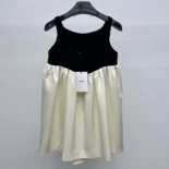Celine Women Muguet Dress in Double Wool Crepe RR07P666Y