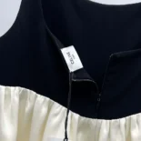 Celine Women Muguet Dress in Double Wool Crepe RR07P666Y