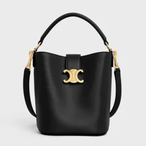 Celine Women Small Bucket Louise in Smooth Calfskin-Black 119173FX9