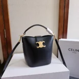 Celine Women Small Bucket Louise in Smooth Calfskin-Black 119173FX9
