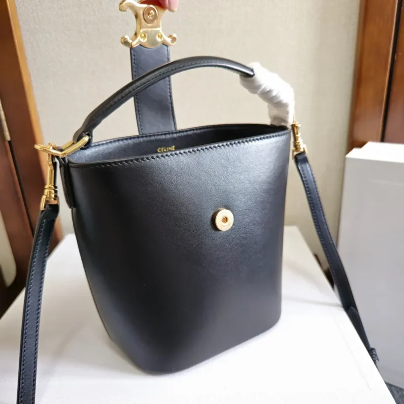 Celine Women Small Bucket Louise in Smooth Calfskin-Black 119173FX9