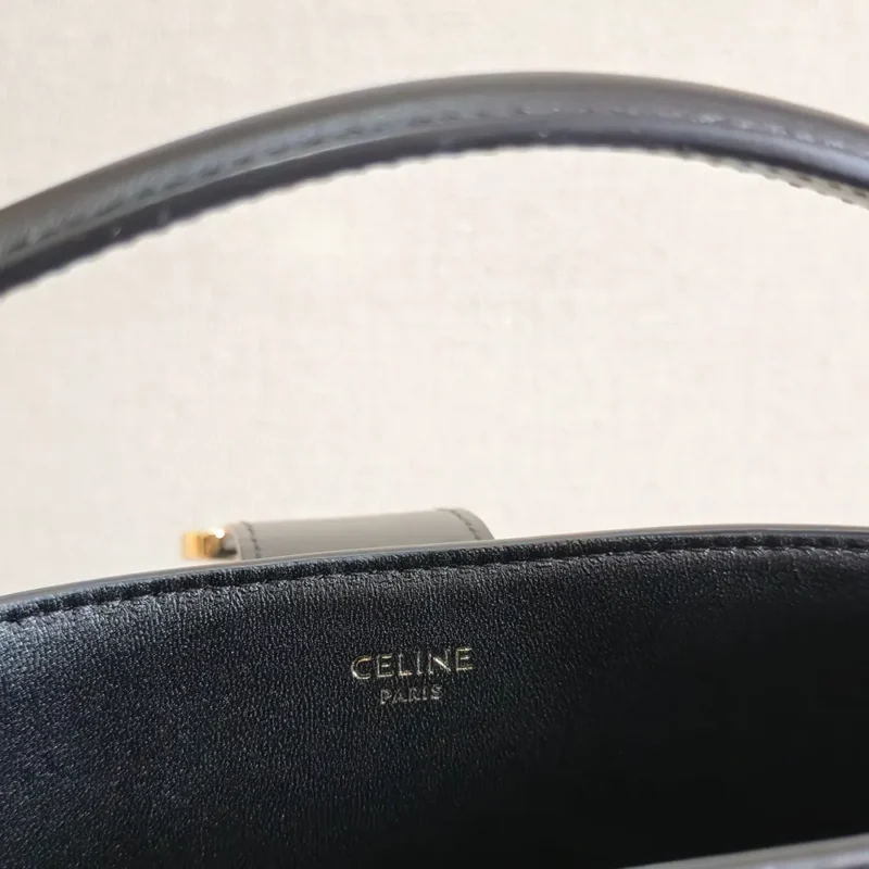 Celine Women Small Bucket Louise in Smooth Calfskin-Black 119173FX9
